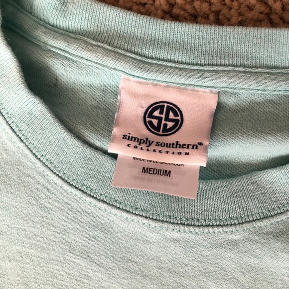 Simply Southern Long Sleeve tailgate sports tee shirt football Womens medium - Picture 10 of 10